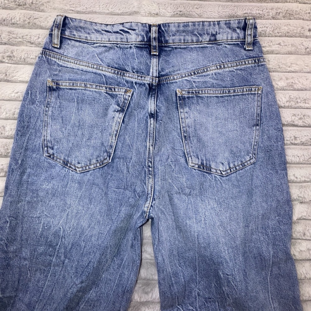 We The  Free‎ People Sz 30 Dakota Straight Wide Leg Ankle Jeans High Rise 30x27 - Picture 4 of 13